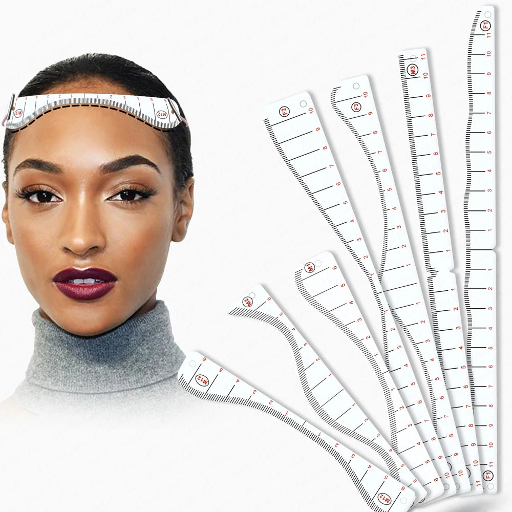 Scalp Hairline Drawing Ruler Stencil for Micropigmentation Multiple Style for Men & Women Hairline Design Precision Tool for SMP