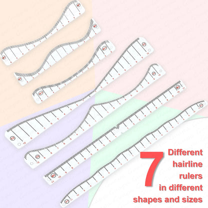 Scalp Hairline Drawing Ruler Stencil for Micropigmentation Multiple Style for Men & Women Hairline Design Precision Tool for SMP